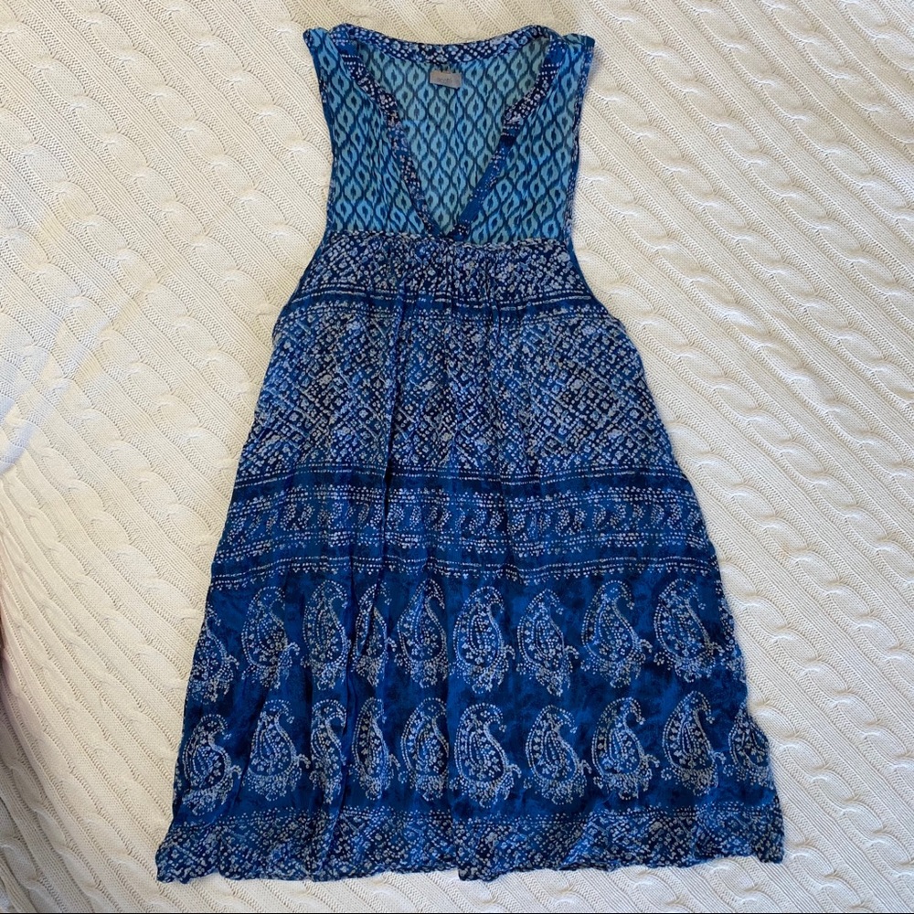 Ecoté Blue Paisley Dress